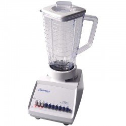 Licuadora oster slant blanca 10 vel vaso de plástico