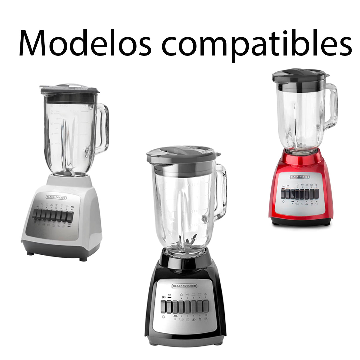 Vaso De Vidrio Compatible Black Decker Para Licuadora