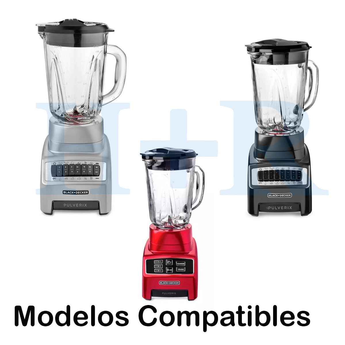 Vaso de Vidrio Completo Copatible Black & Decker Pulverix