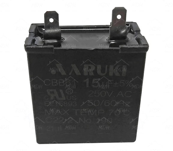 Capacitor de arranque cuadrado para refrigeración 15uF compatible con MABE