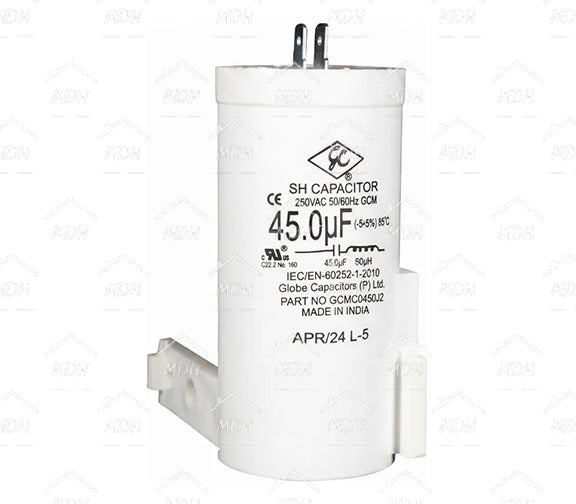 Capacitor de trabajo para lavadora compatible con MABE 45uF
