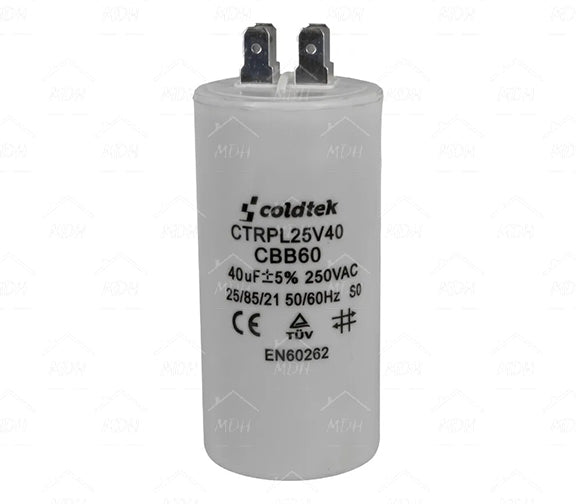 Capacitor de trabajo para bombas sumergibles para lavadora Coldtek 40uF