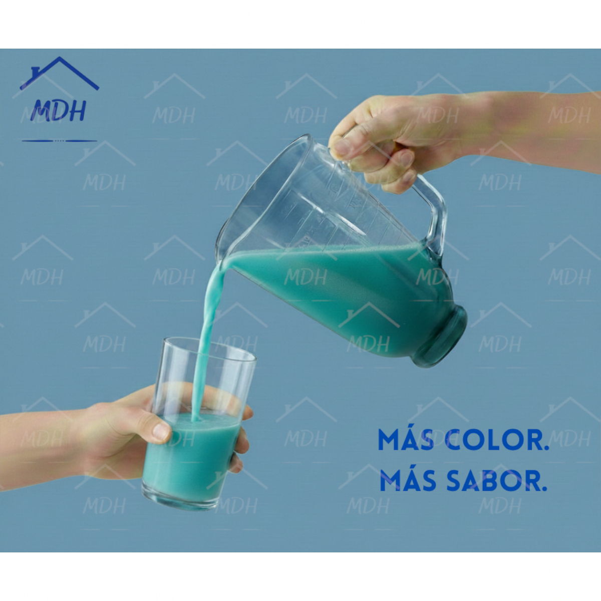 VASO TIPO OSTER CUBE VIDRIO ECON AZUL