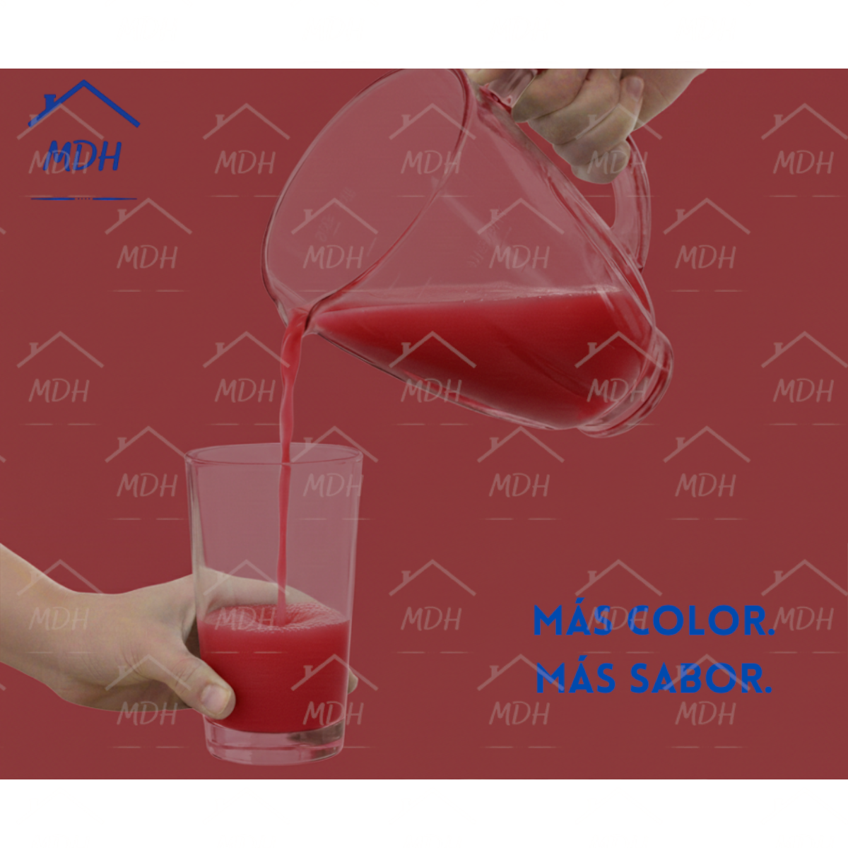 VASO TIPO OSTER CONTEMPORANEO VIDRIO ECON ROJO