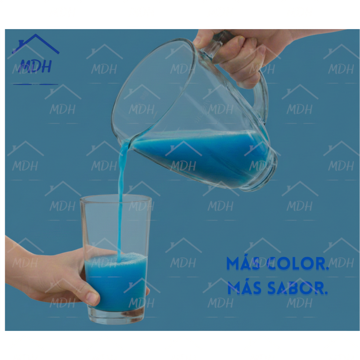 VASO TIPO OSTER CONTEMPORANEO VIDRIO ECON AZUL