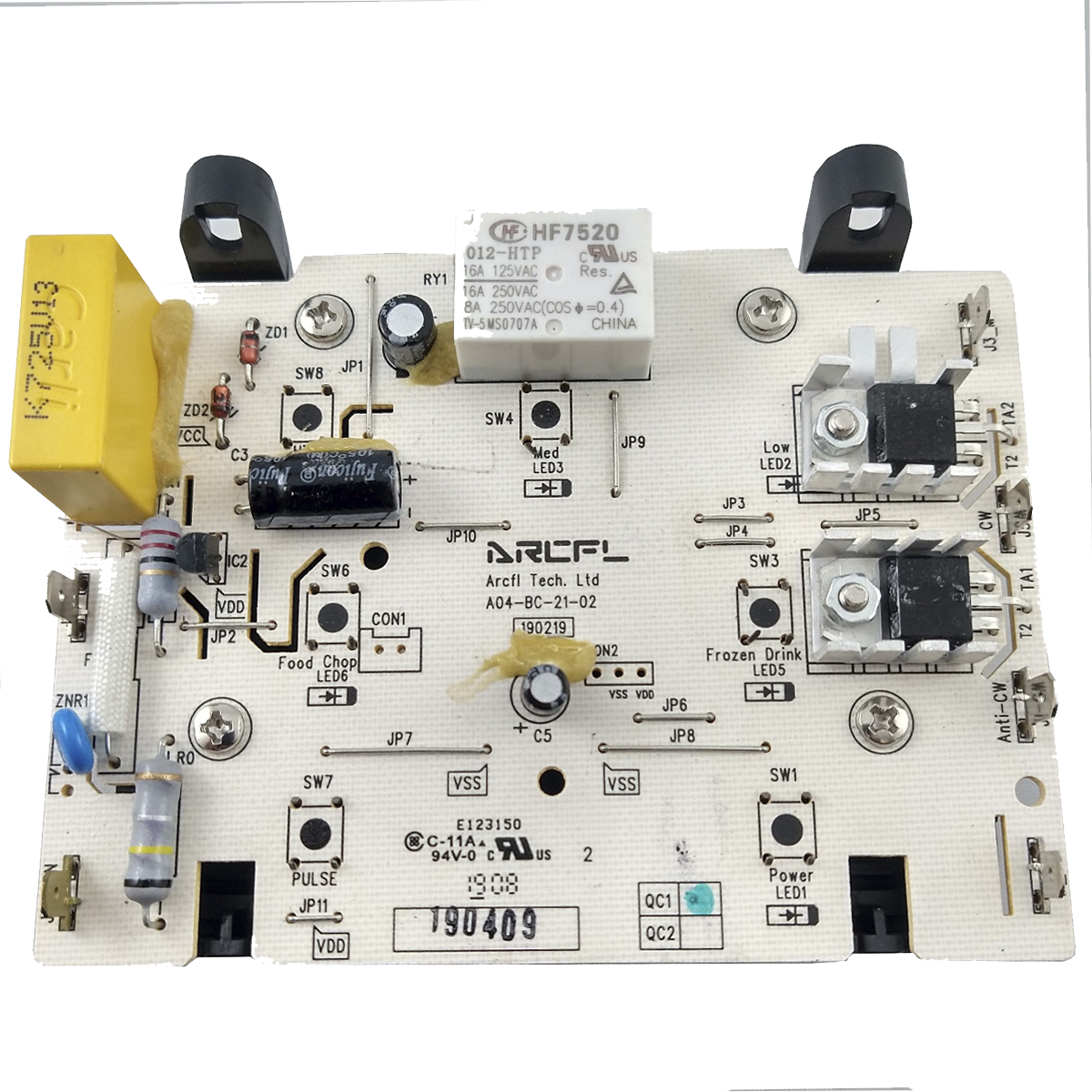 Tarjeta Oster Original para Licuadoras BLSTPYG1209B-013, BLSTPYG1210RBG-013, BLSTPYG1211NBG-013