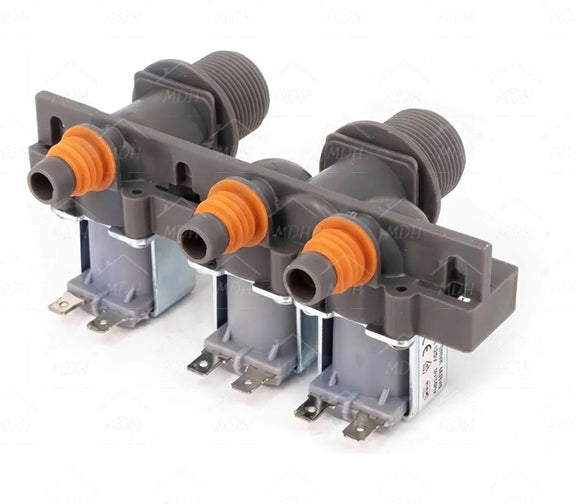 Electroválvula de 2 entradas, 3 salidas y 3 bobinas para lavadora compatible con DAEWOO y SAMSUNG