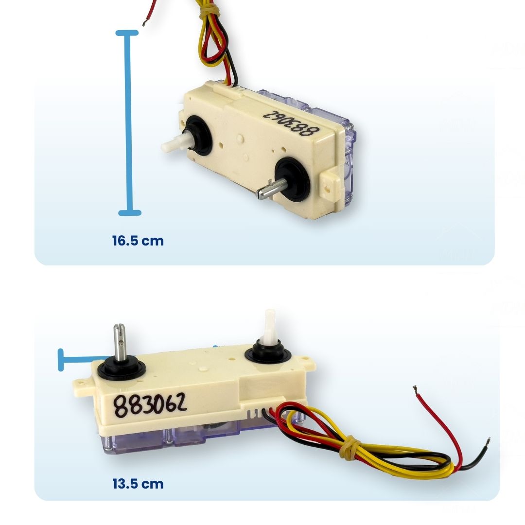 Reloj rectangular largo para 2 perillas con 4 cables de 80 cm compatible con LG
