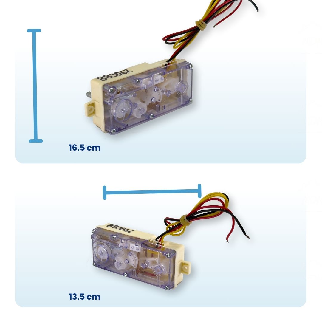 Reloj rectangular largo para 2 perillas con 4 cables de 80 cm compatible con LG