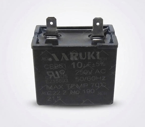 Capacitor de arranque cuadrado para refrigeración 10uF compatible con MABE