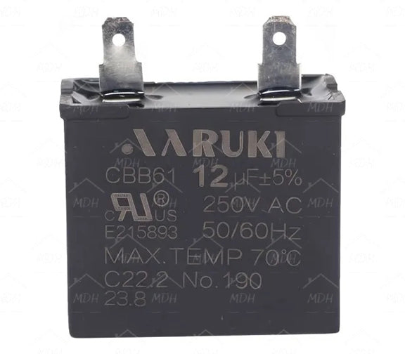 Capacitor de arranque cuadrado para refrigeración 12uF compatible con MABE