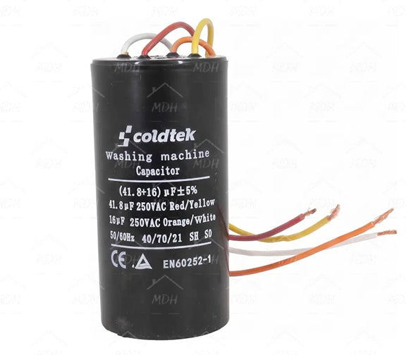 Capacitor de trabajo dual para lavadora Coldtek 30uF + 15uF
