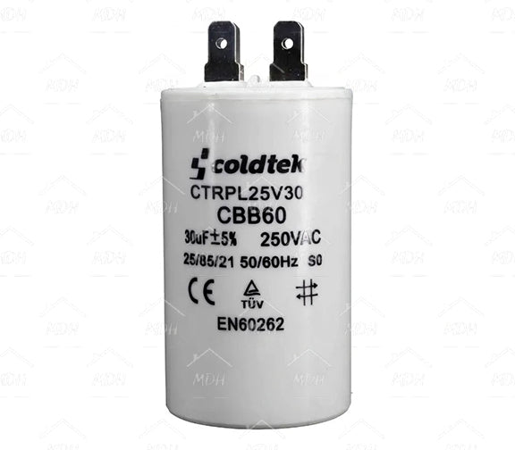 Capacitor de trabajo para bombas sumergibles para lavadora Coldtek 30uF