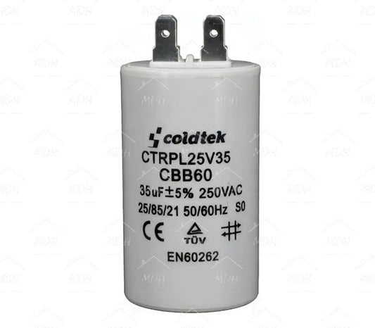 Capacitor de trabajo para bombas sumergibles para lavadora Coldtek 35uF