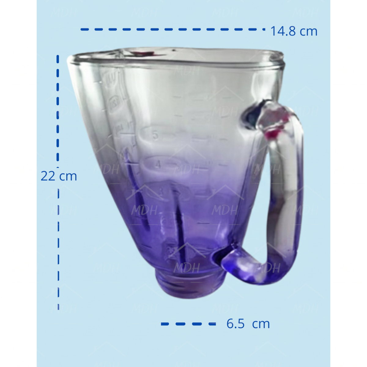 VASO TIPO OSTER CUBE VIDRIO ECON MORADO