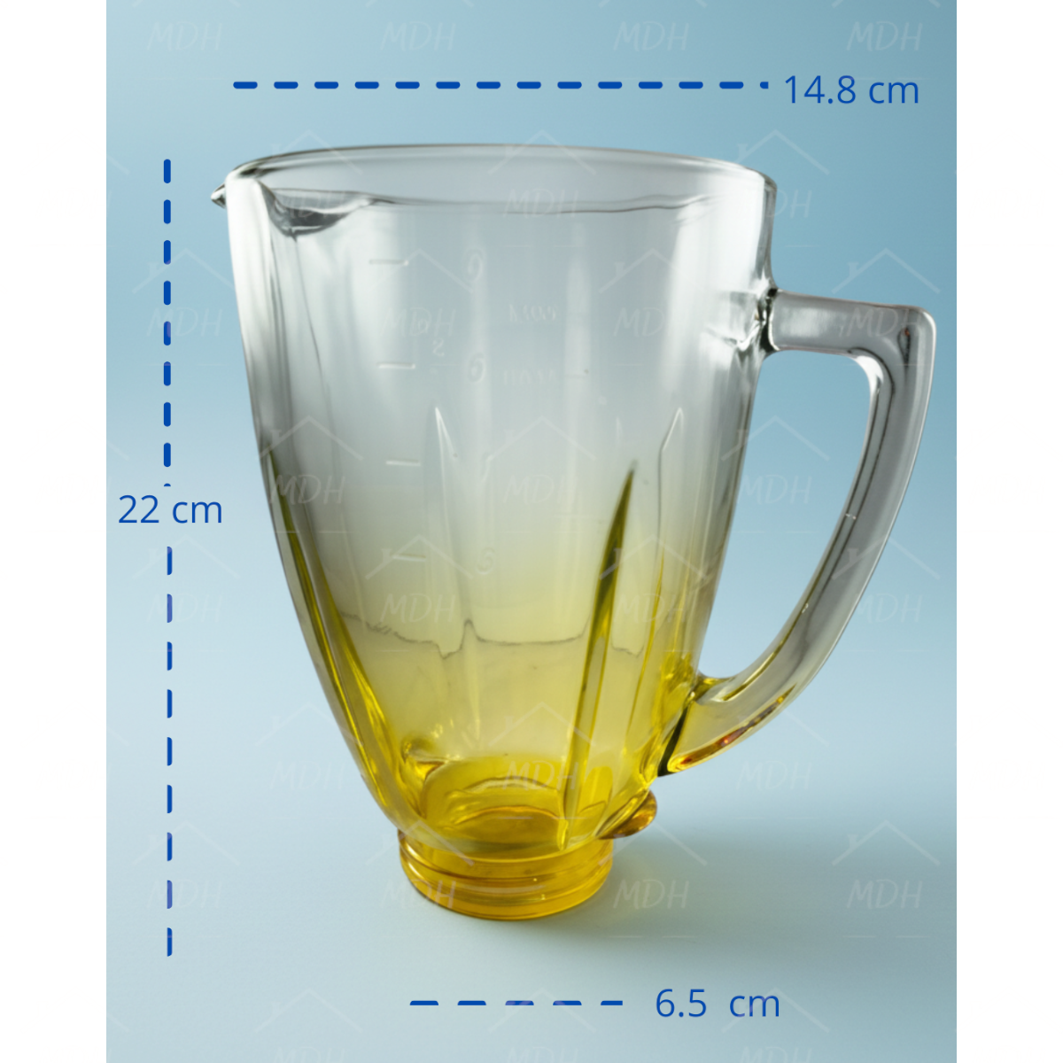 VASO TIPO OSTER CONTEMPORANEO VIDRIO ECON AMARILLO