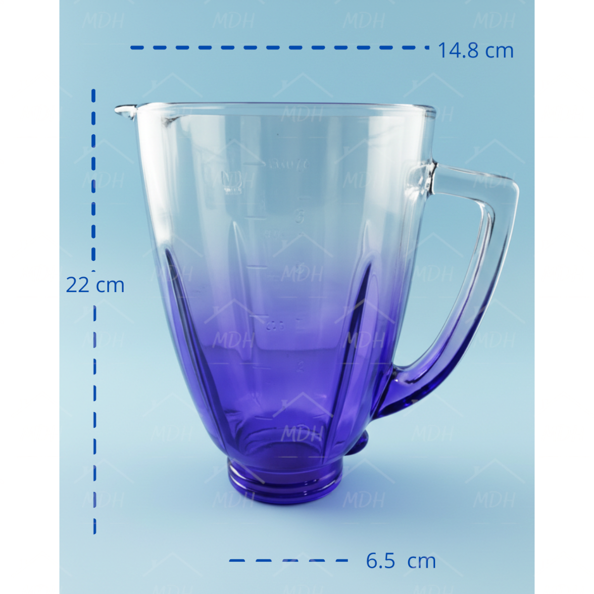 VASO TIPO OSTER CONTEMPORANEO VIDRIO ECON MORADO