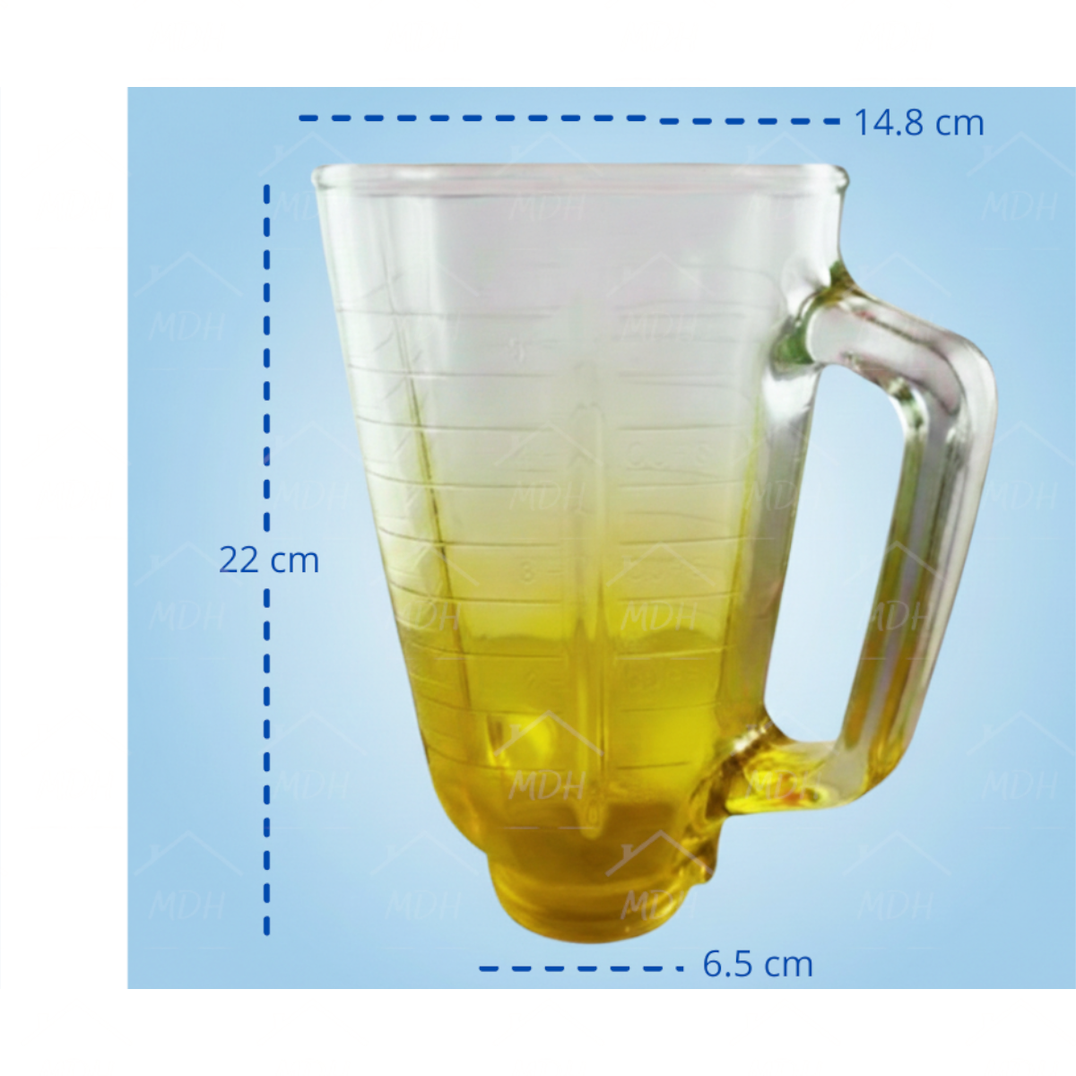 VASO TIPO OSTER CLASICO VIDRIO ECON AMARILLO