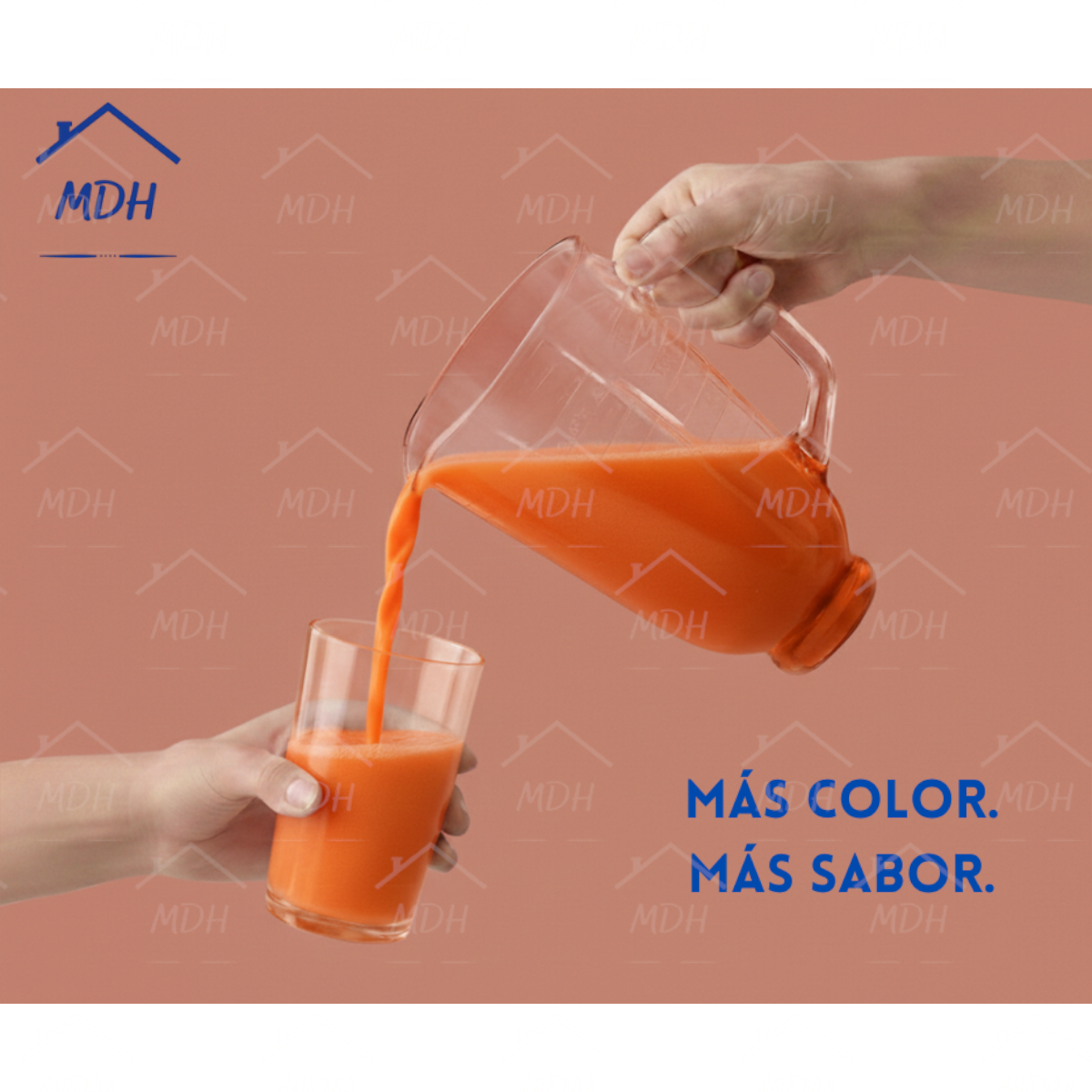 VASO TIPO OSTER CLASICO VIDRIO ECON NARANJA