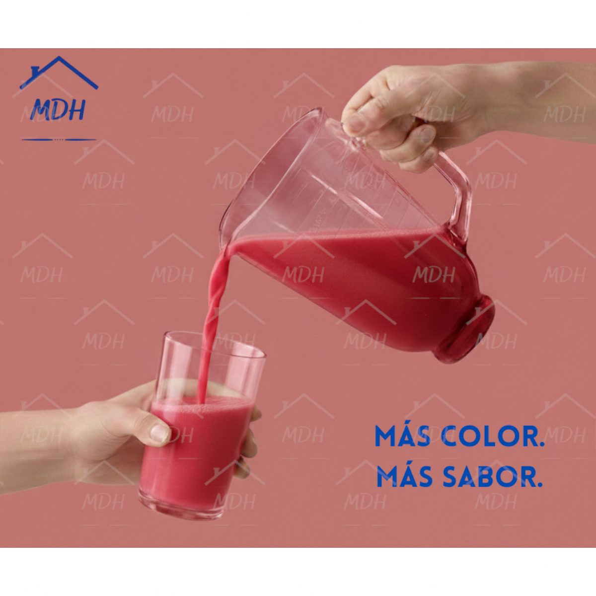 VASO TIPO OSTER CLASICO VIDRIO ECON ROJO