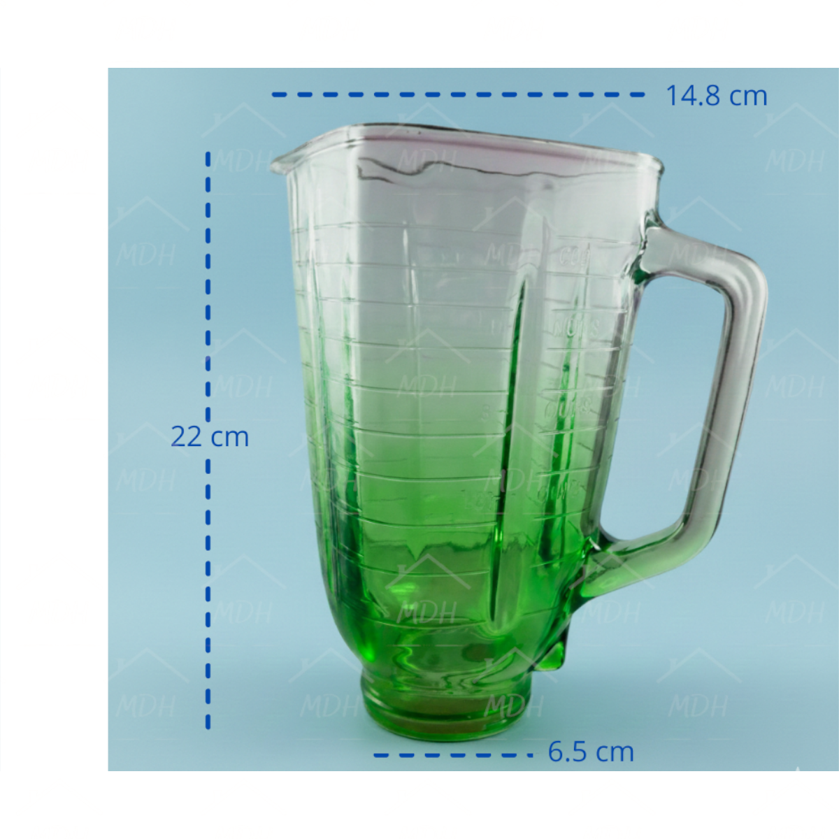 VASO TIPO OSTER CLASICO VIDRIO ECON VERDE