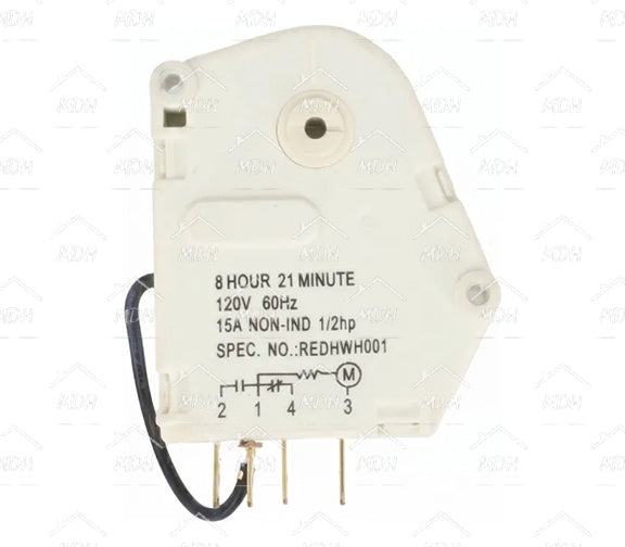 Reloj de deshielo de 8 h 21 min para refrigerador 482493 1114283 4210579 COLDTEK compatible con WHIRLPOOL