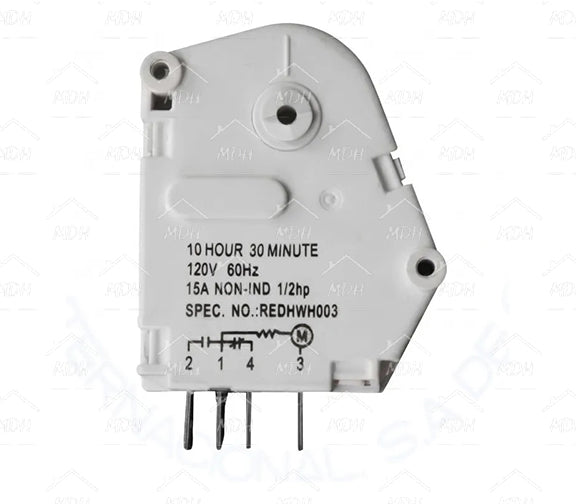 Reloj de deshielo de 10 h 25 min para refrigerador W10740039 2188371 COLDTEK compatible con WHIRLPOOL