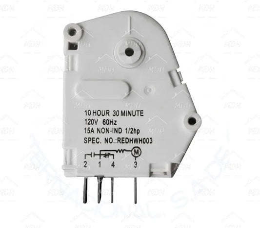 Reloj de deshielo de 10 h 25 min para refrigerador W10740039 2188371 COLDTEK compatible con WHIRLPOOL
