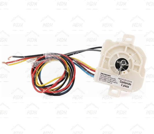 Timer mecánico de 1 perilla y 6 cables para lavadora WMP